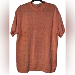 Vintage Company Collection Textured Pullover Short Sleeve Sweater - Made in USA